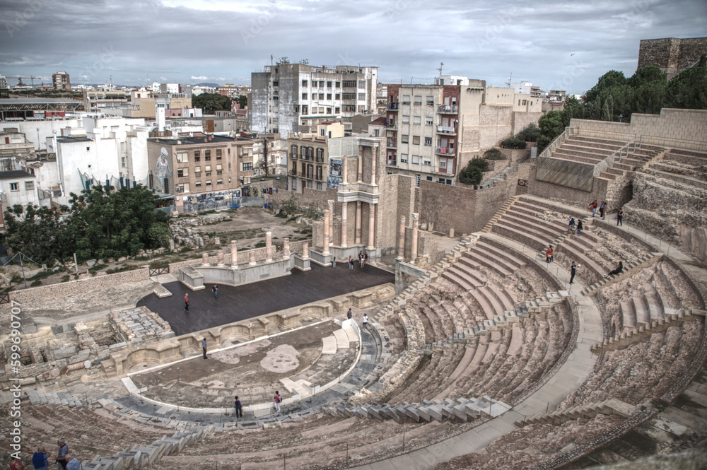 ancient roman amphitheater in pula country