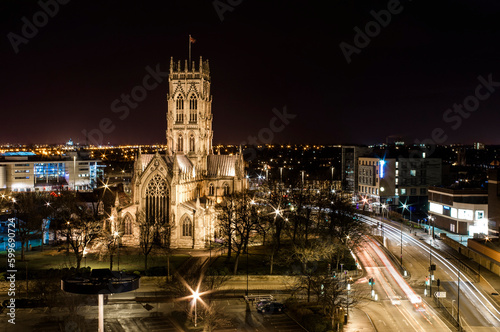 view of the cathedral of st geoarge doncaster