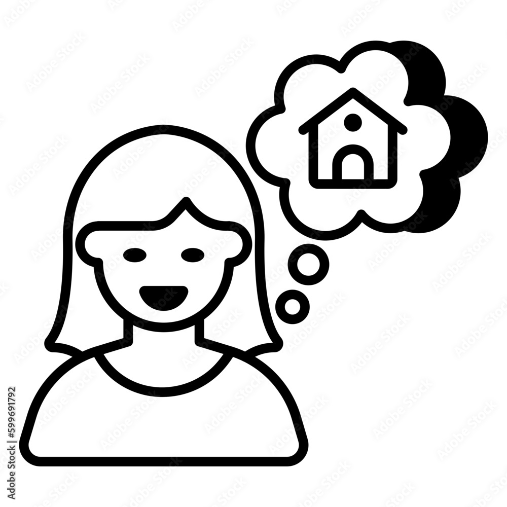 Obraz premium Premium download icon of dreamhouse