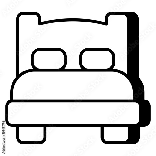 Premium download icon of bed