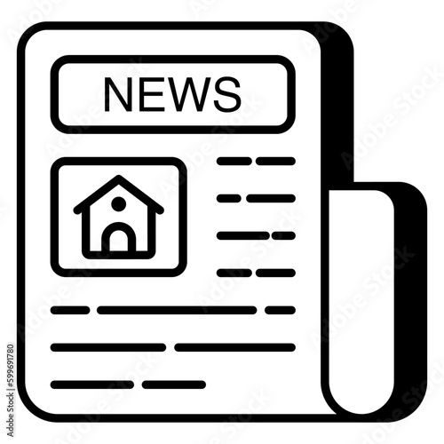 Modern design icon of estate news