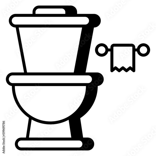 An icon design of commode