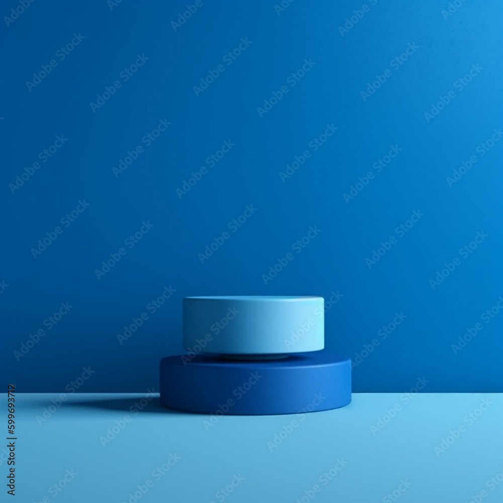 Abstract Blue Step Up Podium with Matte Backdrop - Product Mock Up and Display for Cosmetic, Beauty, and Tech Products - Generative AI Abstract Blue Step Up Podium with Matte Backdrop - Product Mock Up and Display for Cosmetic, Beauty, and Tech Products - Generative AI
