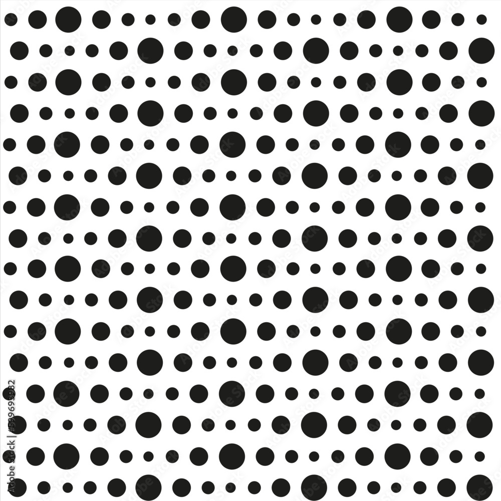 Seamless vector texture in the form of black polka dots on a white background Seamless vector texture in the form of black polka dots on a white background