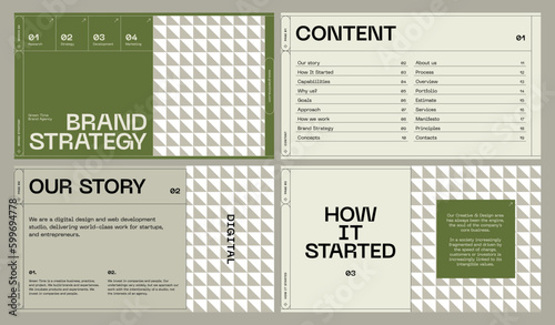 Brand presentation customisable layout template for corporate identity	
