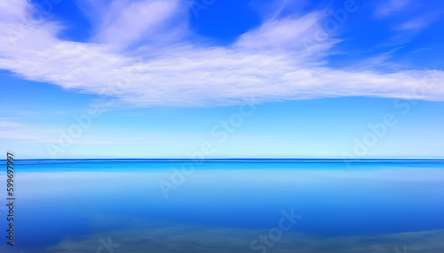 Generative AI blue sky and sea
