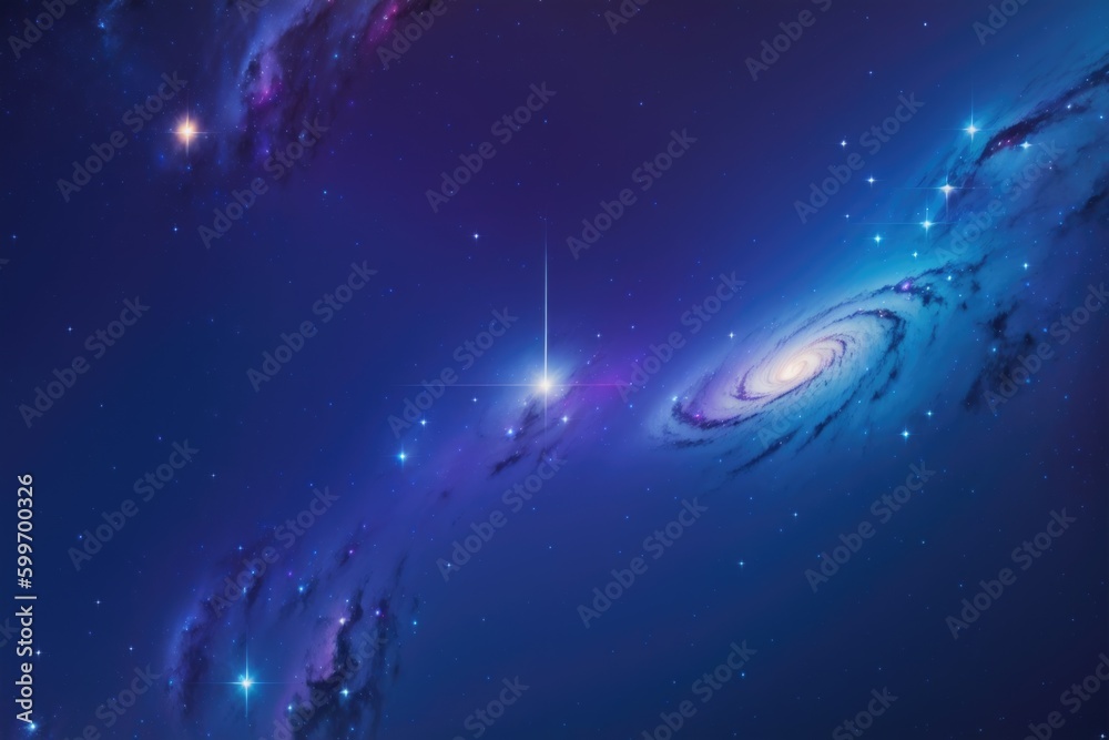 Universe filled with stars, nebula and galaxy, generative ai background Universe filled with stars, nebula and galaxy, generative ai background