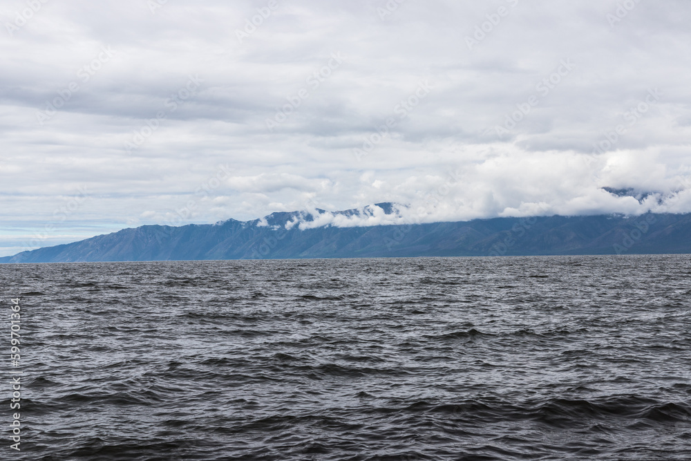 Zabaykalsky National Park.Barguzin Bay and the Holy Nose Peninsula on Lake Baikal. Russia, Buryatia, Lake Baikal