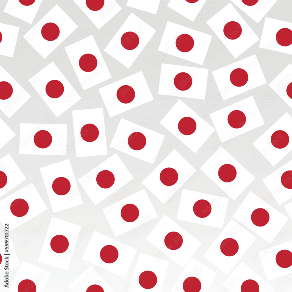 Happy Japan day pattern. Bright seamless pattern with flag of Japan. Bright illustration with flag. Happy Japan day pattern. Bright seamless pattern with flag of Japan. Bright illustration with flag.