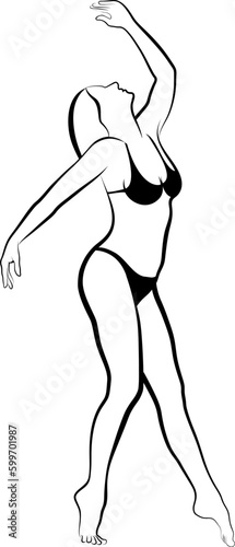 Sketch Of Woman in a Bikini