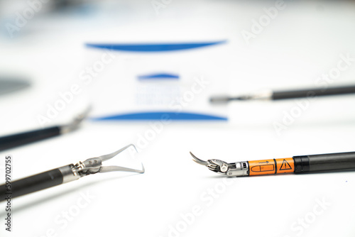 Precision surgery equipment. Medical operating microsurgery.