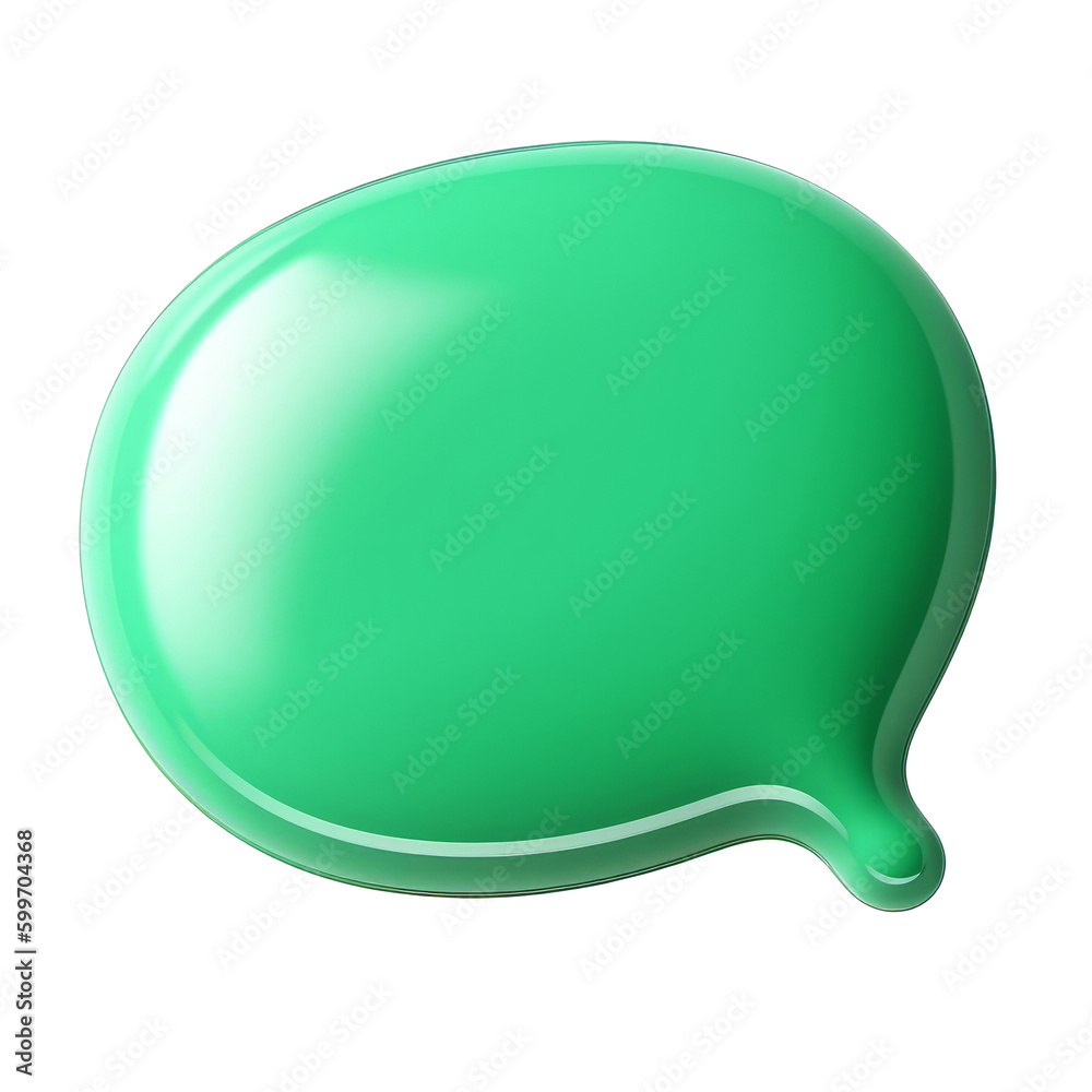 Plastic 3d speech bubble. Illustration AI Generative. Plastic 3d speech bubble. Illustration AI Generative.