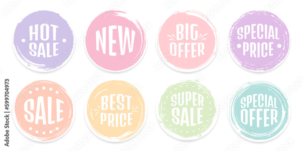 Set labels with inscription sale ad or promo shopping concept. Premium Quality Guarantee, Bestseller, Best Choice, Sale, Special Offer. Banners and sticker.