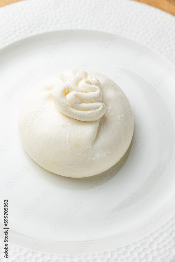delicious buratta cheese on a white plate
delicious buratta cheese on a white plate