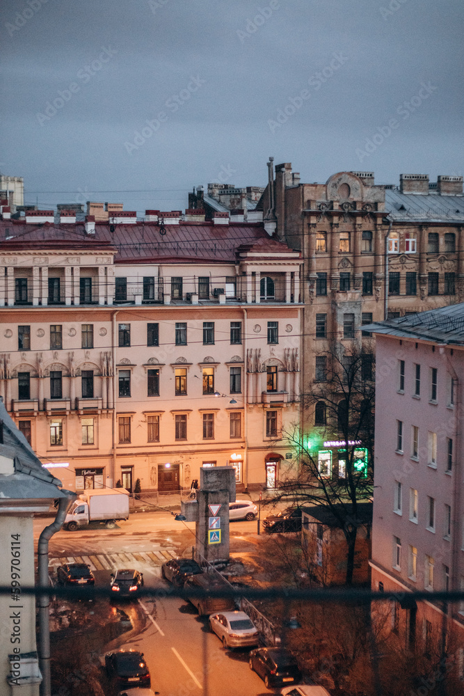 Beautiful view from the roof of the historic building to the old district.