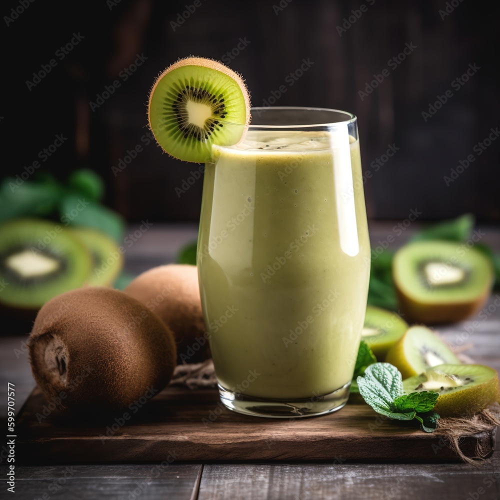 Organic kiwi shake. Perfect for a healthy lifestyle Organic kiwi shake. Perfect for a healthy lifestyle
