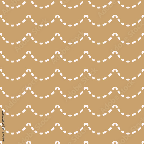 Dash line wavy seamless pattern