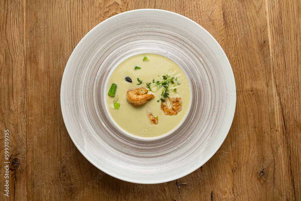 delicious soup on the table
