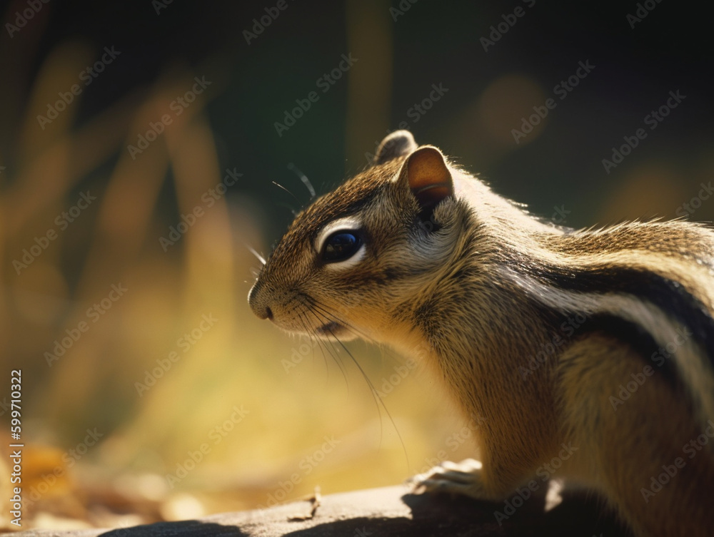 Obraz premium squirrel eating nut