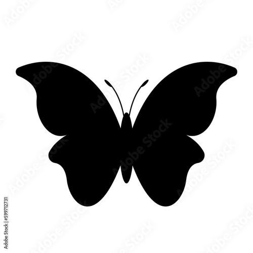 butterfly silhouette icon flat vector illustration logo clipart