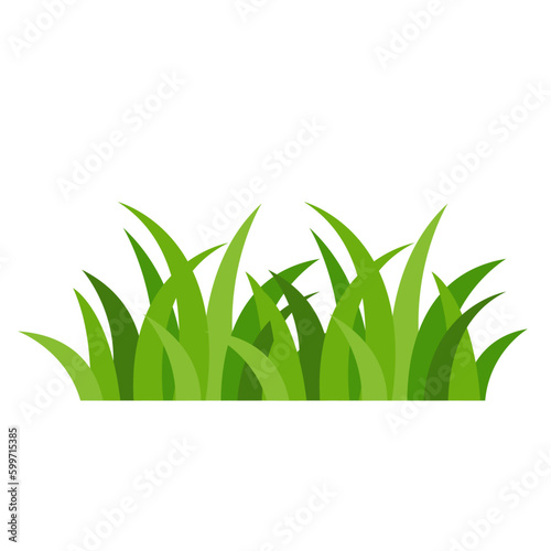 green grass flat vector illustration lawn logo icon clipart