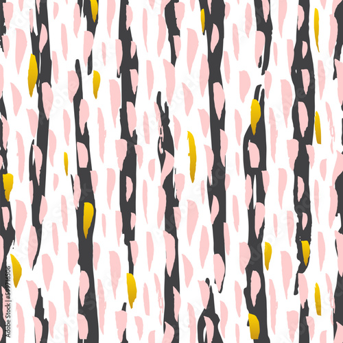 Hipster Blot Seamless Pattern. Vector Illustration of 80s Style Tile Background.