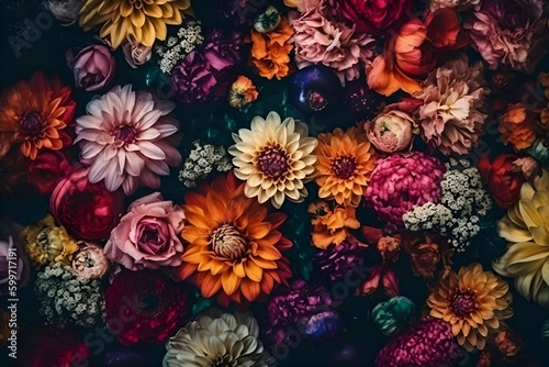 "A Symphony of Petals: Stunning Bouquet of Flowers"Ai 