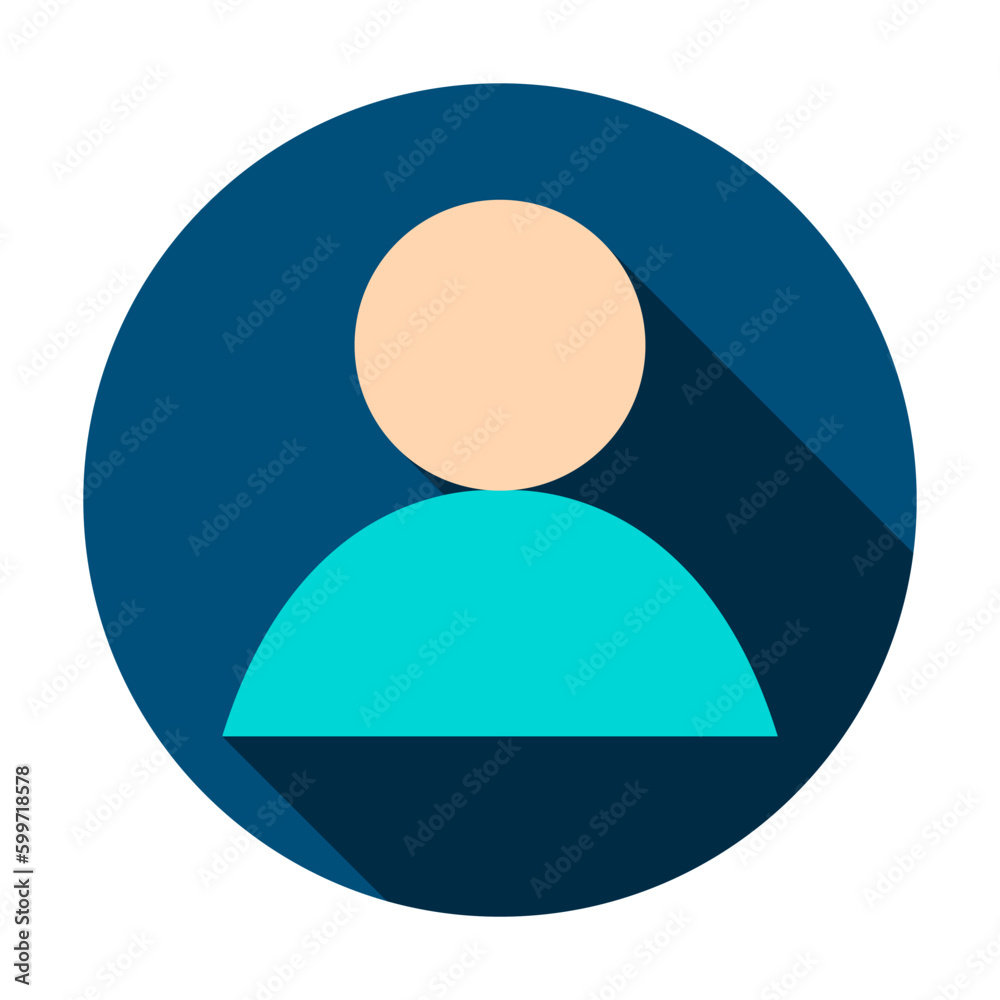 Anonymous User Circle Icon. Vector Illustration Flat Style with Long Shadow. Anonymous User Circle Icon. Vector Illustration Flat Style with Long Shadow.