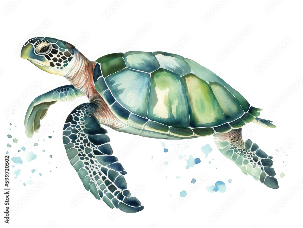 Obraz na plátně Sea turtle illustration