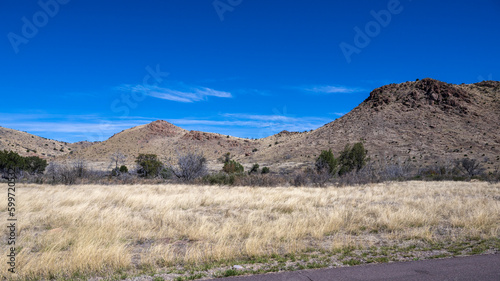 Beautiful Arizona desert mountains on a blue sky © Richard Nantais