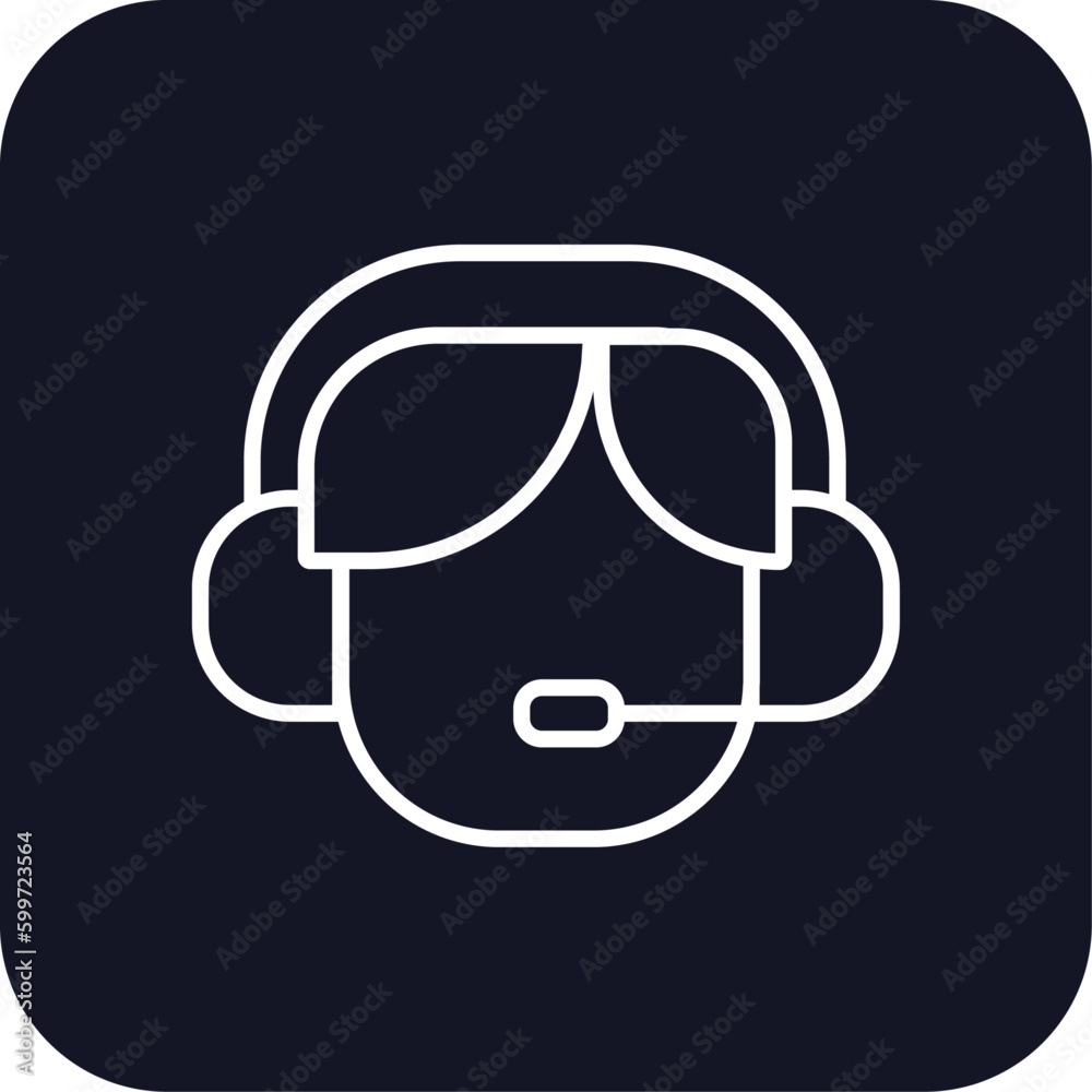 Customer service marketing people icon with black filled line outline style. technology, man, faq, telemarketing, line, agent, headset. Vector Illustration Customer service marketing people icon with black filled line outline style. technology, man, faq, telemarketing, line, agent, headset. Vector Illustration