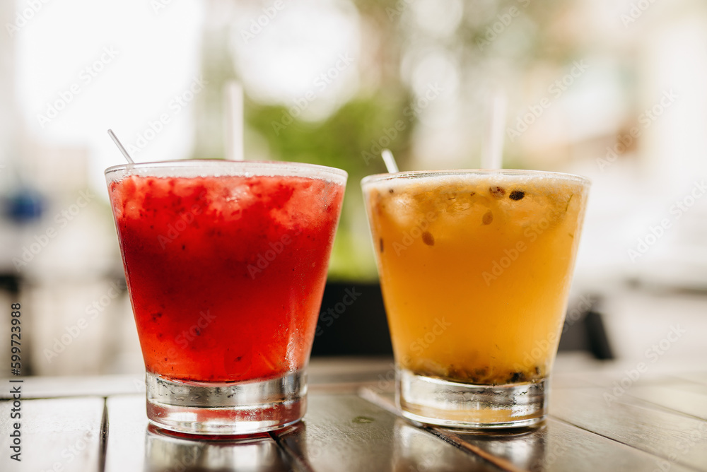 Drink - Strawberry and Passion Fruit Caipirinha Drink - Strawberry and Passion Fruit Caipirinha