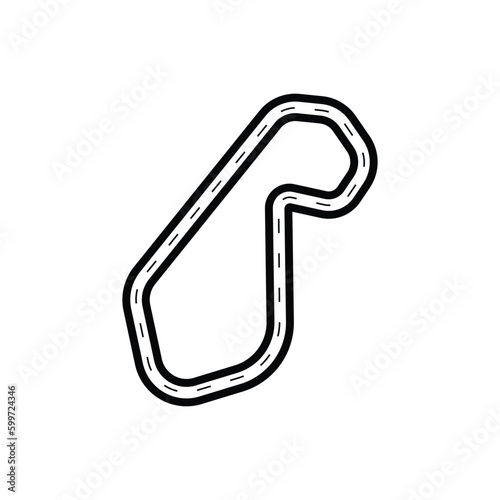 Racing circuit icon vector