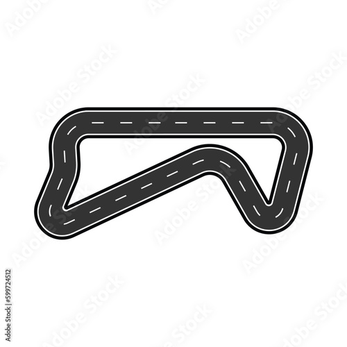 Racing circuit icon vector