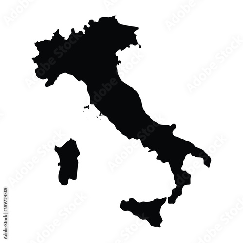 italy country map icon vector