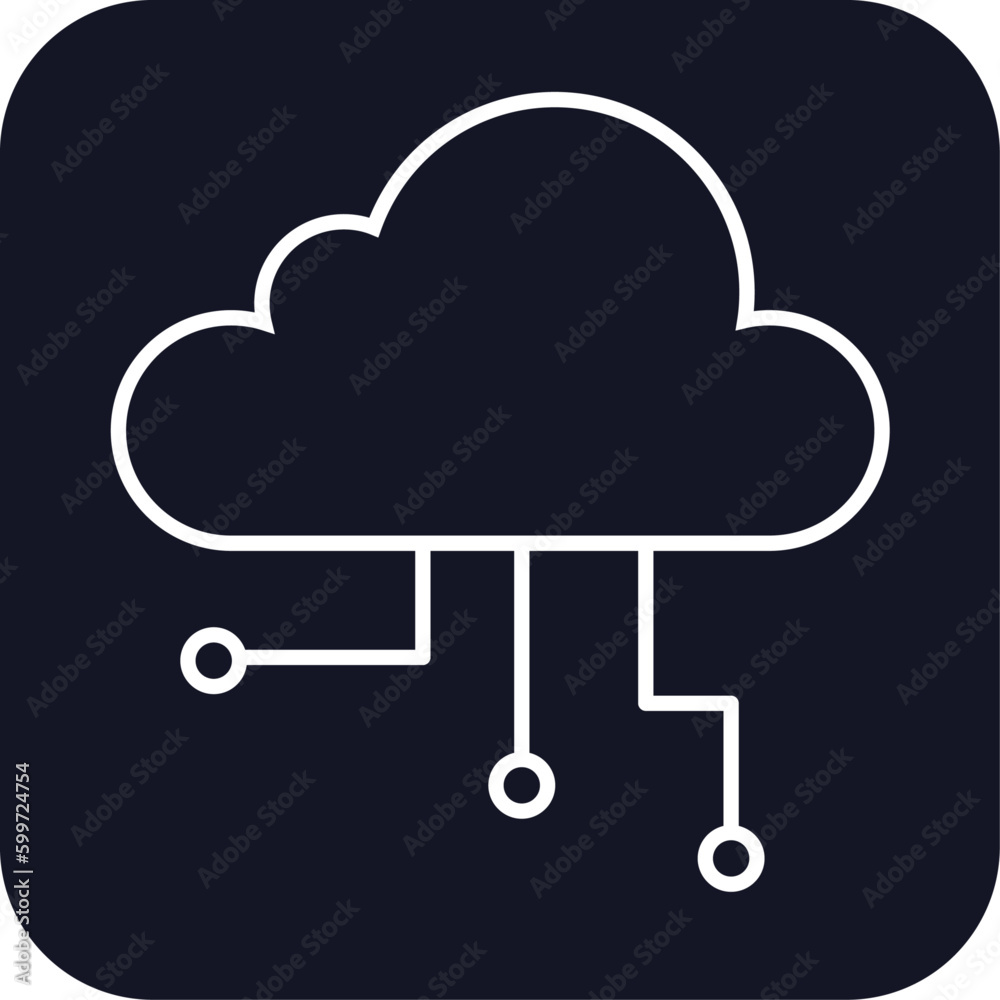 Cloud technology icon with black filled line outline style. information, weather, hosting, sky, shape, line, design. Vector Illustration Cloud technology icon with black filled line outline style. information, weather, hosting, sky, shape, line, design. Vector Illustration