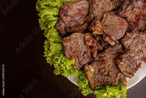 Barbecue - Barbecue steak roasted on the coals