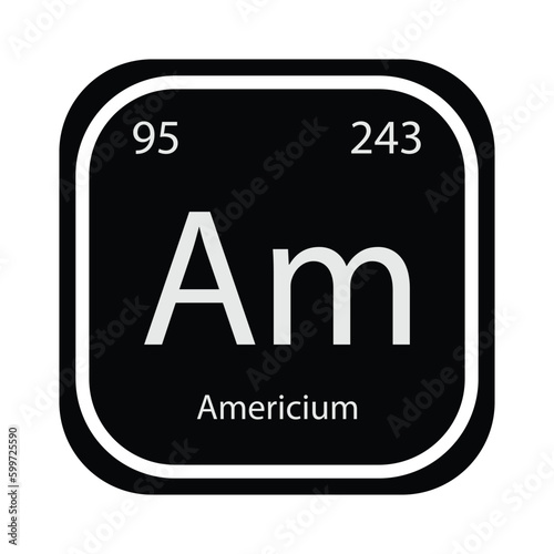 americium icon vector