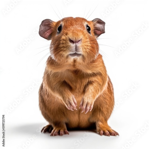 Baby Guinea Pig isolated on white (generative AI)