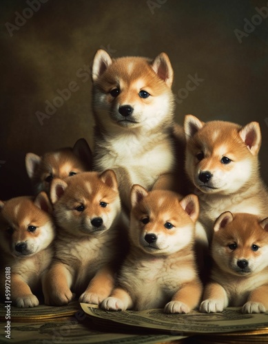 group of puppies