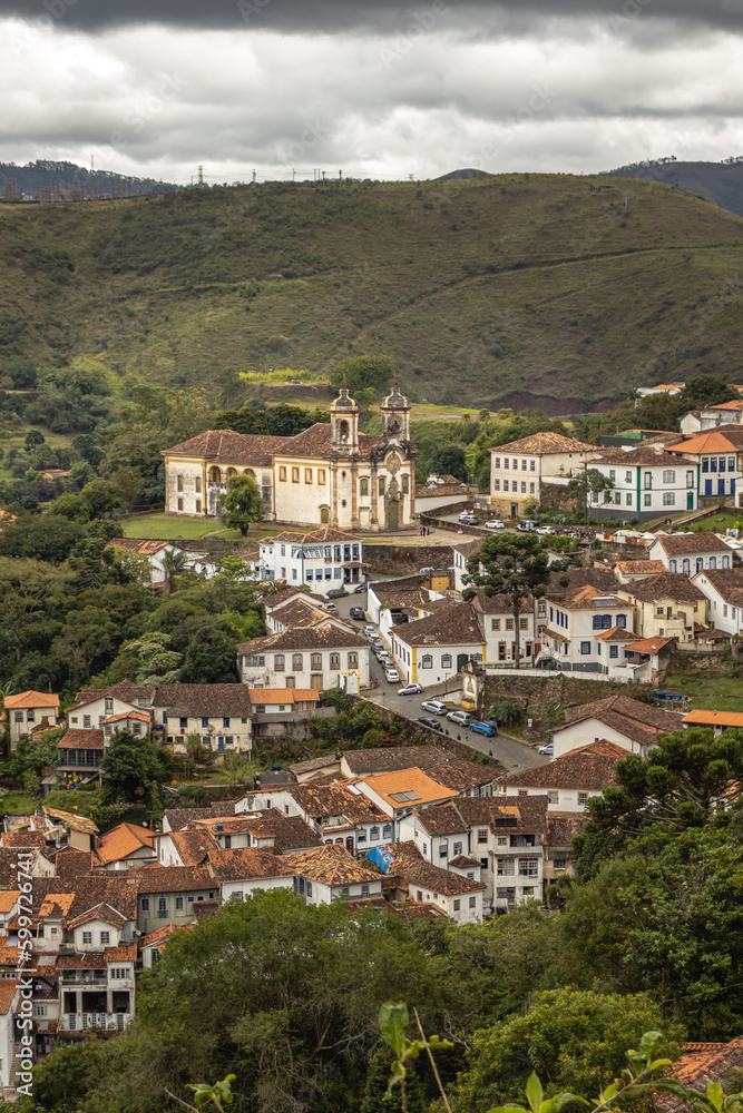 historical center of the city of Ouro Preto, State of Minas, Brazil