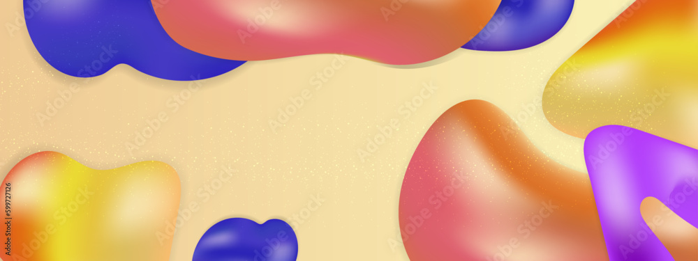 Vector colorful colourful liquid shapes background