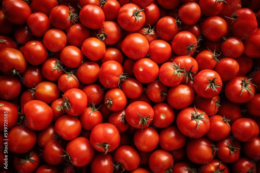 red tomatoes background.Generative AI red tomatoes background.Generative AI
