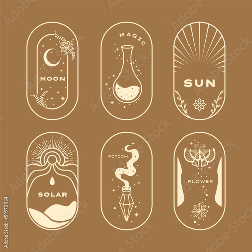 Boho Celestial Magic Mystical Illustration