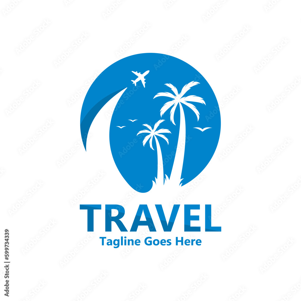 set of travel logo for travel agency vector icon illustration