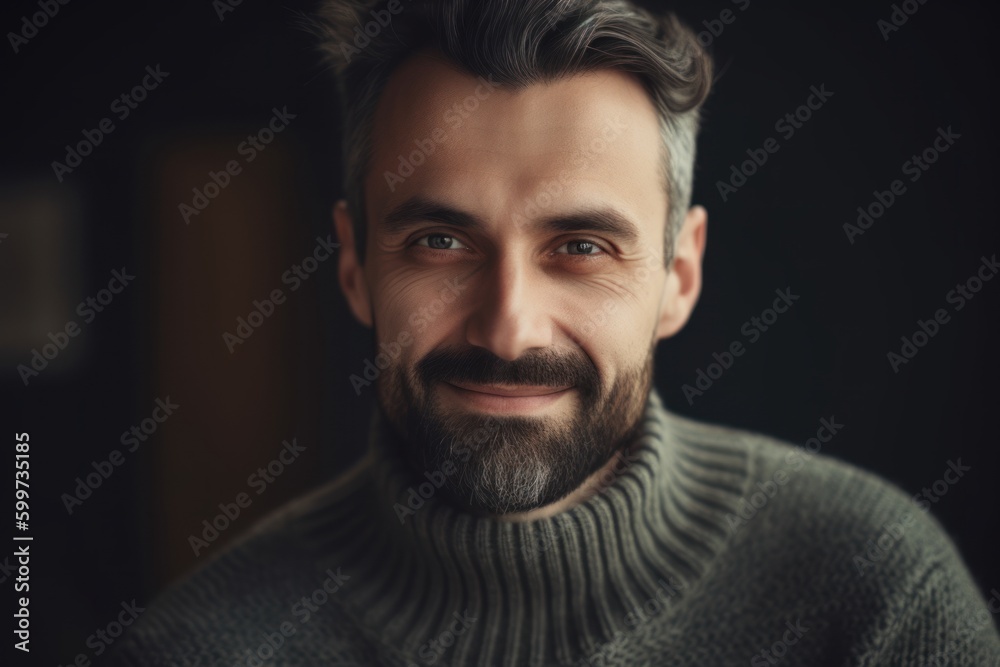 Portrait of a handsome man in a sweater. Men's beauty, fashion. Portrait of a handsome man in a sweater. Men's beauty, fashion.