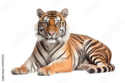 Tiger Isolated on Transparent Background - Generative AI
