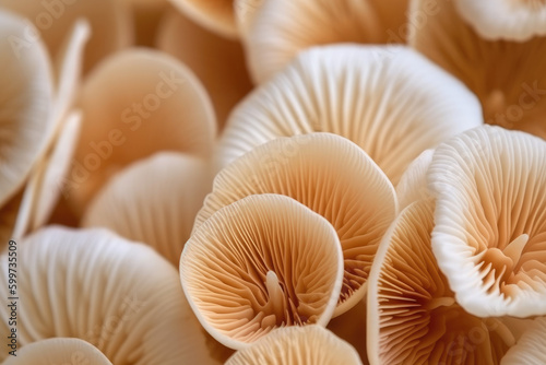 Abstract natural background of mushroom plants.