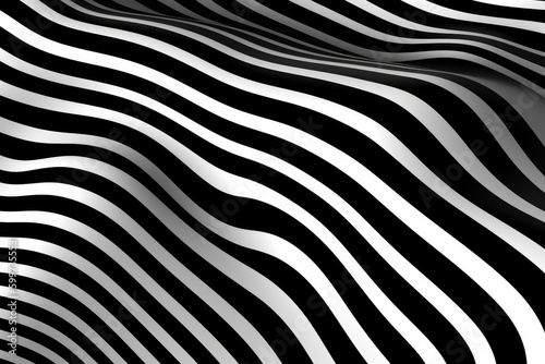 Abstract black and white wavy stripes. © imlane
