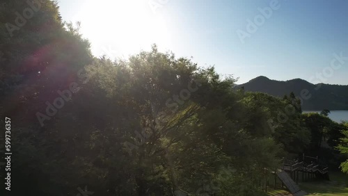 Wallpaper Mural 山陰海岸国立公園久美浜湾　木漏れ日と綺麗な夕景　　
　ドローン空撮 Torontodigital.ca